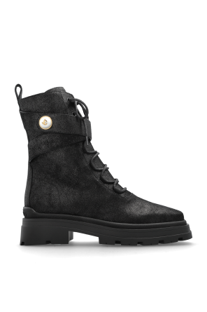 シャム子 JIMMY CHOO Veronique 80 crystal-embellished leather Chelsea boots